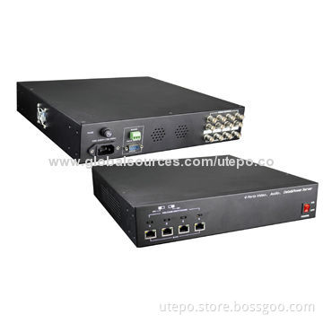 4-channel UTP Hub with Video/Power/Audio/Data to 300m, Surge Protection, PTZ Camera